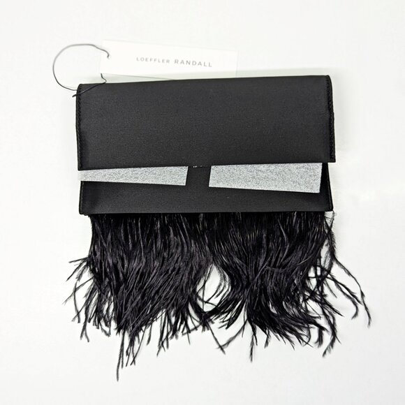 Loeffler Randall Women’s Charlee Feather Flap Clutch Shoulder Bag (MSRP $295) - Picture 5 of 9